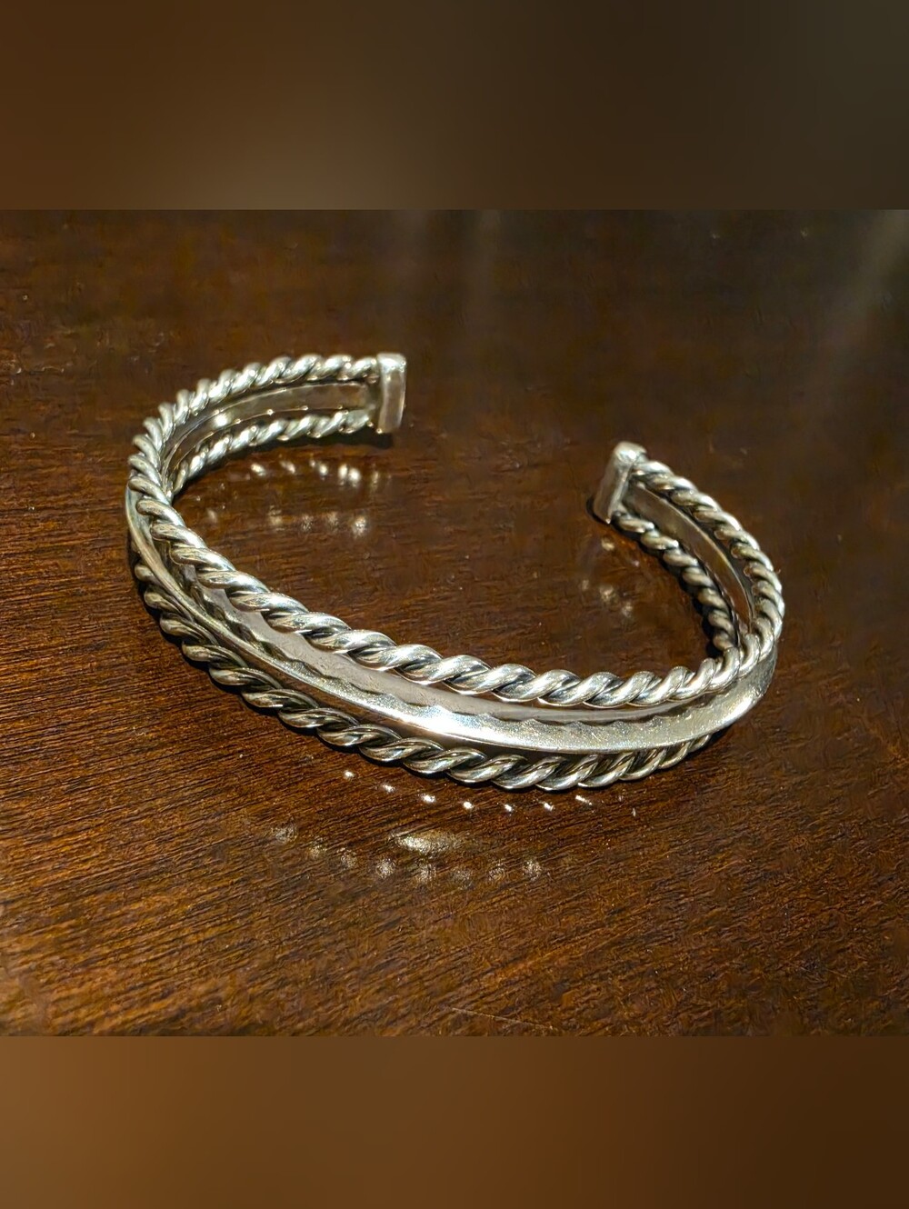 James Avery Sterling Silver 925 Wiretwist Braided Cuff-Preowned Bracelet